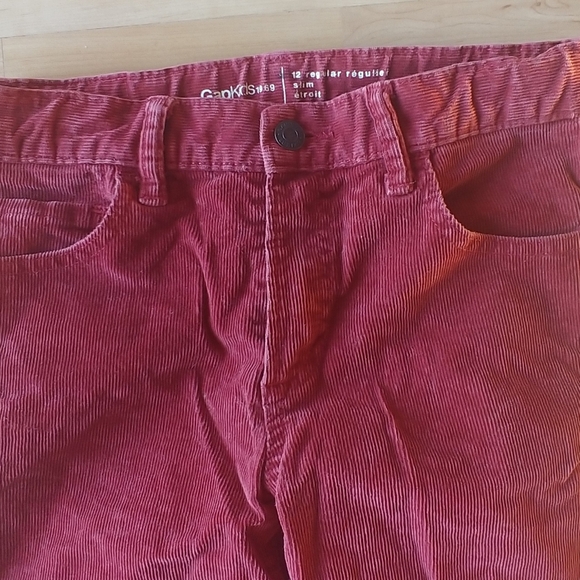 Gap Kids Slim Red Velvet Pants size 12 - Picture 4 of 5